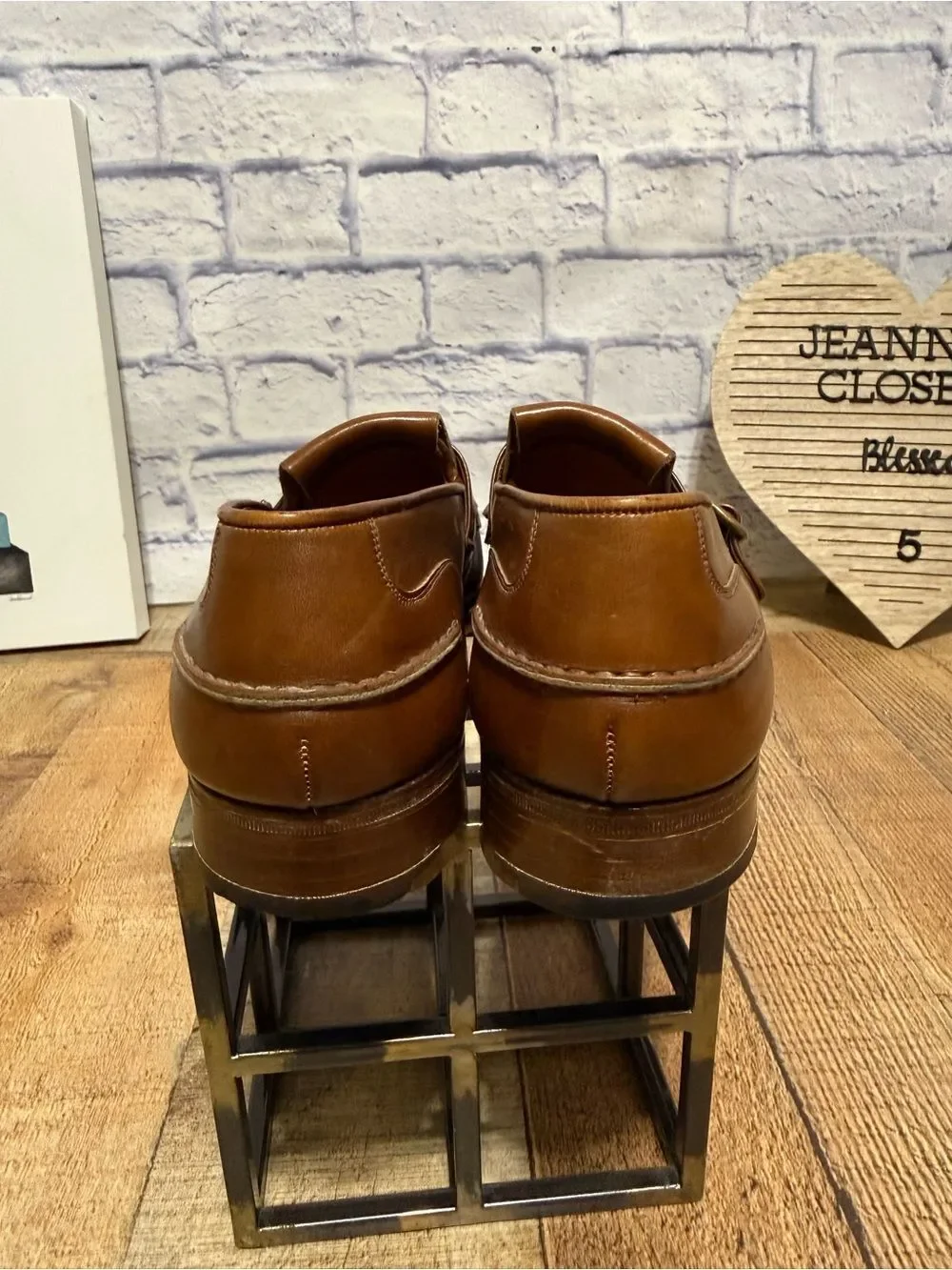 Vintage Polo Ralph Lauren Neiman Marcus Brown Leather Kiltie Monk Strap Loafers
